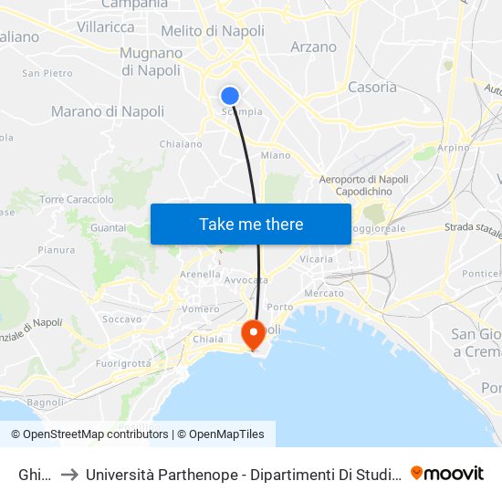 Ghisleri to Università Parthenope - Dipartimenti Di Studi Economici E Aziendali map