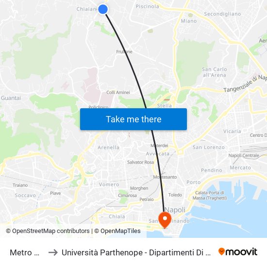 Scaglione - M1 to Università Parthenope - Dipartimenti Di Studi Economici E Aziendali map