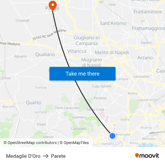 Gold Medals to Parete map
