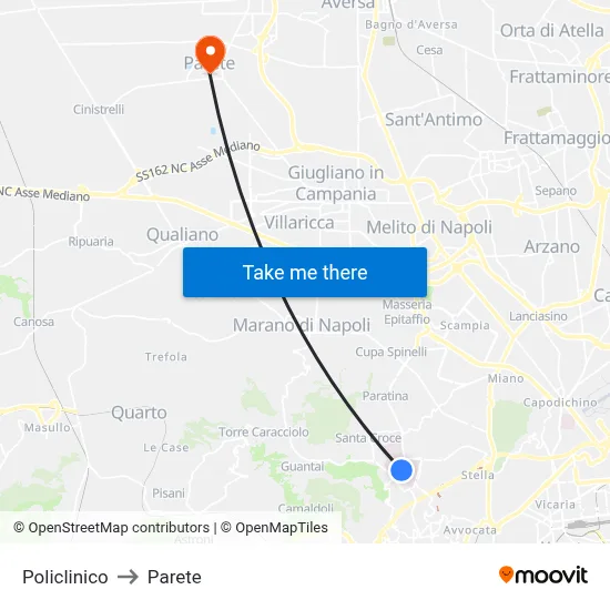 Polyclinic to Parete map