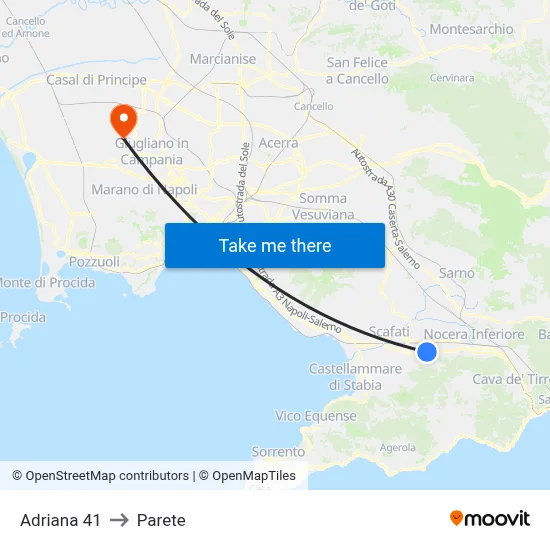 Adriana 41 to Parete map