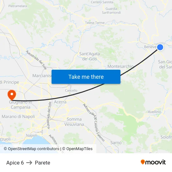 Apice 6 to Parete map