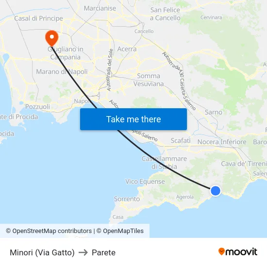 Minori (Via Gatto) to Parete map