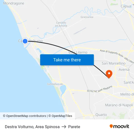 Destra Volturno, Area Spinosa to Parete map