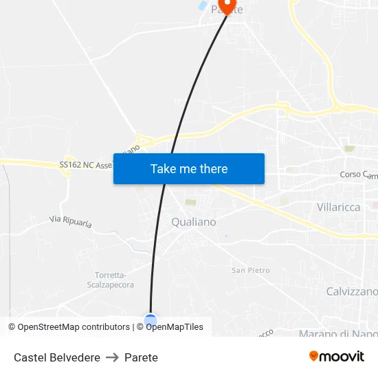 Belvedere Castle to Parete map