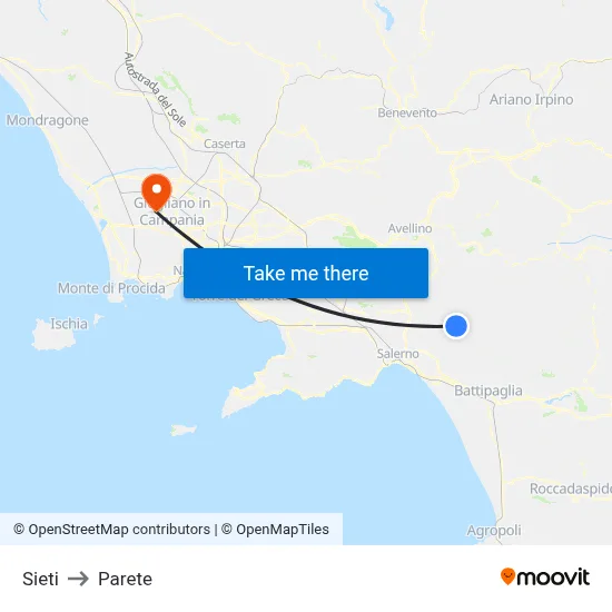 Sieti to Parete map