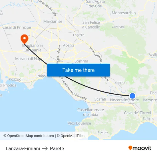 Lanzara-Fimiani to Parete map