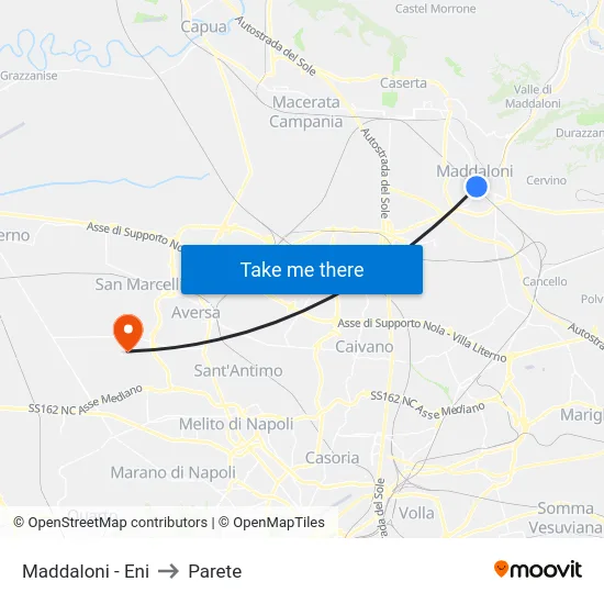 Maddaloni - Eni to Parete map