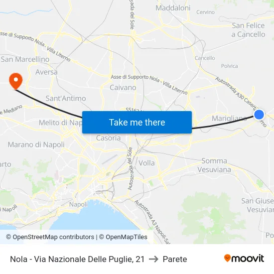 Nola - Via Nazionale Delle Puglie, 21 to Parete map