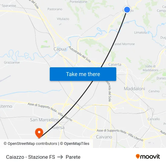 Caiazzo - Stazione FS to Parete map