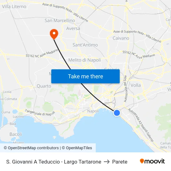 S. Giovanni A Teduccio - Largo Tartarone to Parete map