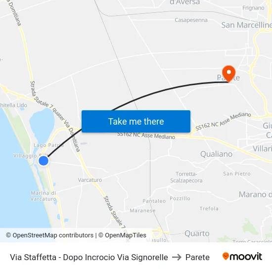 Via Staffetta - Dopo Incrocio Via Signorelle to Parete map