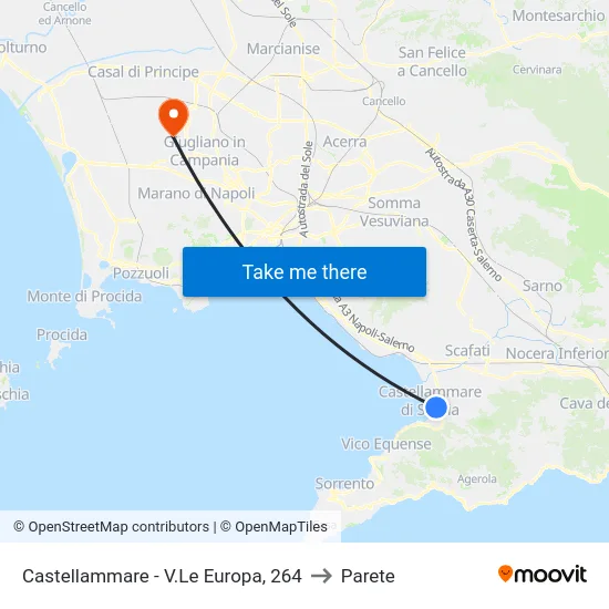 Castellammare - V.Le Europa, 264 to Parete map