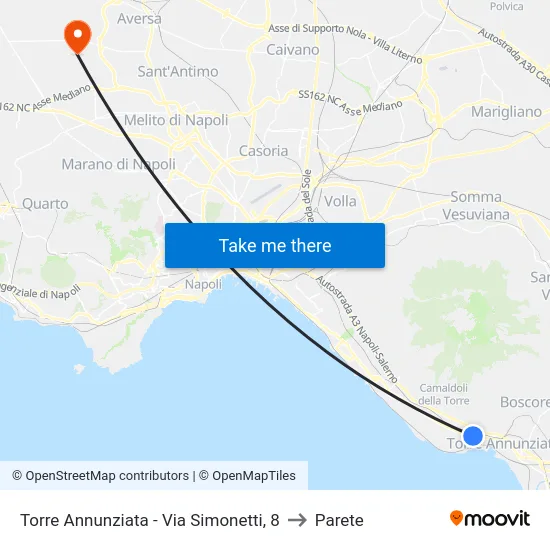 Torre Annunziata - Via Simonetti, 8 to Parete map