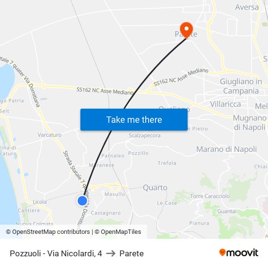 Pozzuoli - Via Nicolardi, 4 to Parete map
