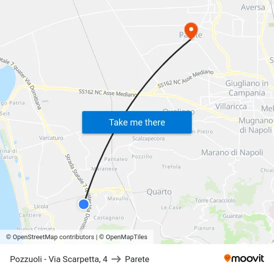 Pozzuoli - Via Scarpetta, 4 to Parete map