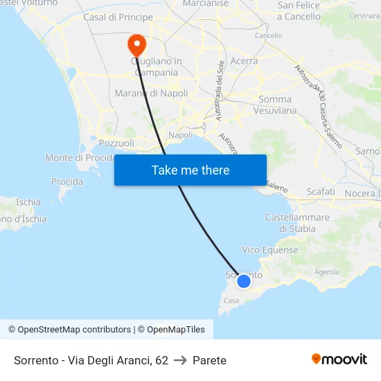 Sorrento - Via Degli Aranci, 62 to Parete map