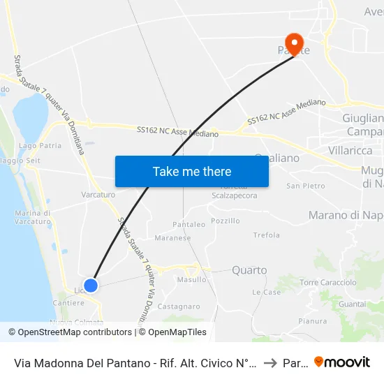 Via Madonna Del Pantano - Near No. 170 Green Park to Parete map