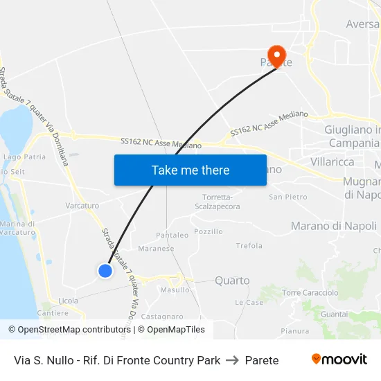 Via S. Nullo - Rif. Di Fronte Country Park to Parete map