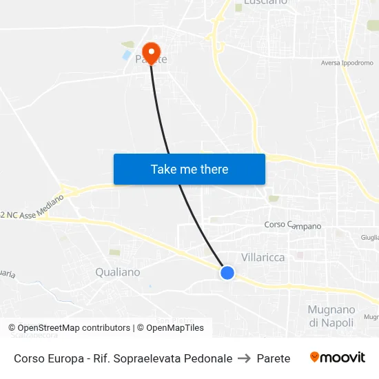 Europa Avenue - Near Pedestrian Overpass to Parete map