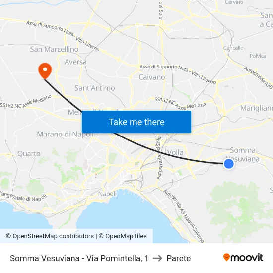 Somma Vesuviana - Via Pomintella, 1 to Parete map