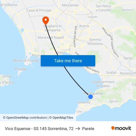Vico Equense - SS 145 Sorrentina, 72 to Parete map