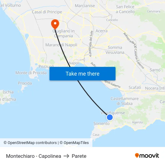 Montechiaro - Capolinea to Parete map