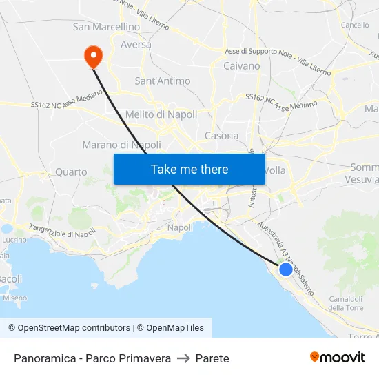 Panoramica - Parco Primavera to Parete map