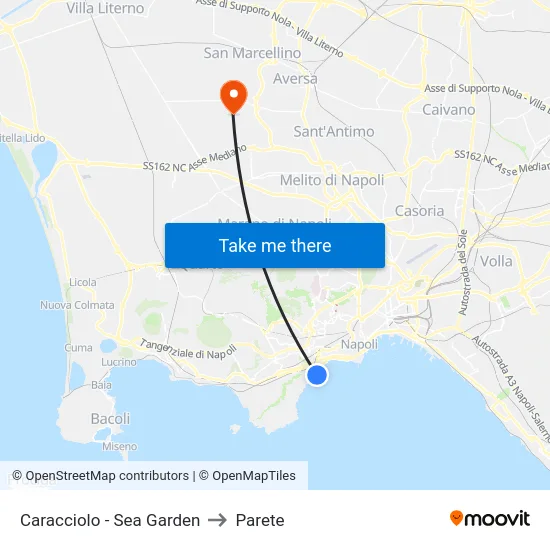 Caracciolo - Sea Garden to Parete map