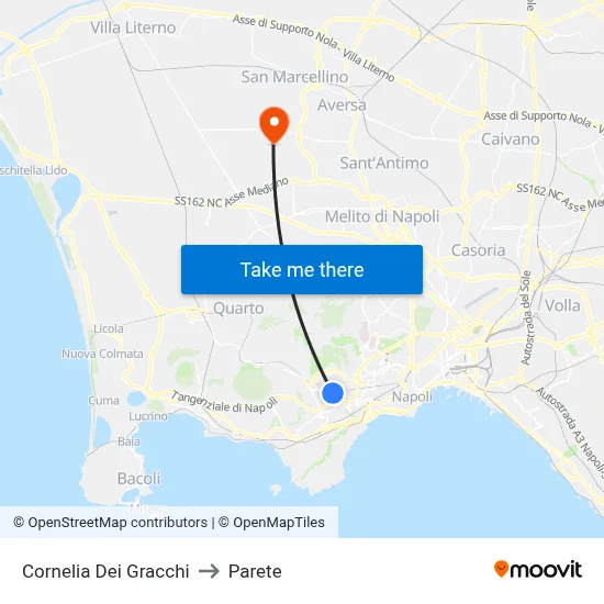 Cornelia Dei Gracchi to Parete map