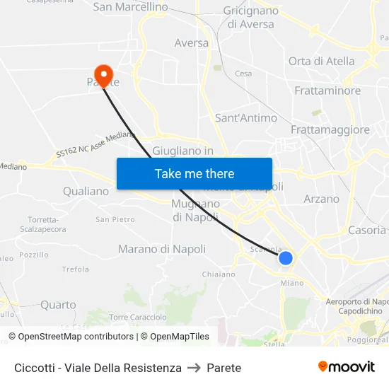 Ciccotti - Resistance Avenue to Parete map