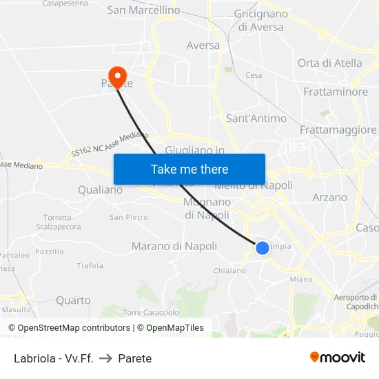 Labriola - Firefighters to Parete map