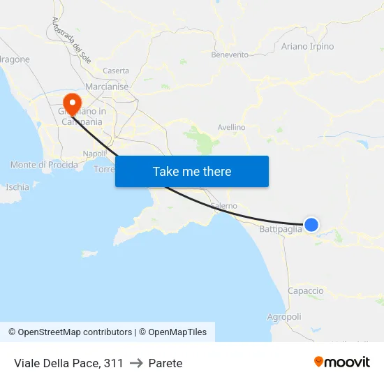 Viale Della Pace, 311 to Parete map
