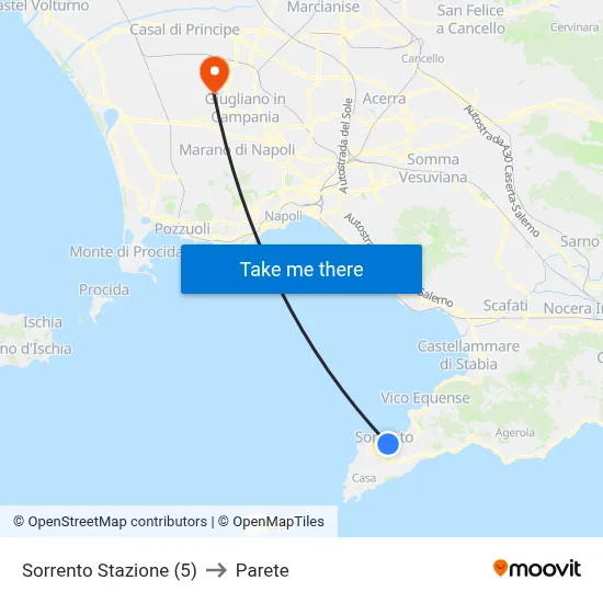Sorrento Station (5) to Parete map