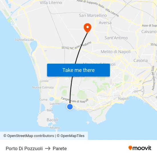 Porto Di Pozzuoli to Parete map