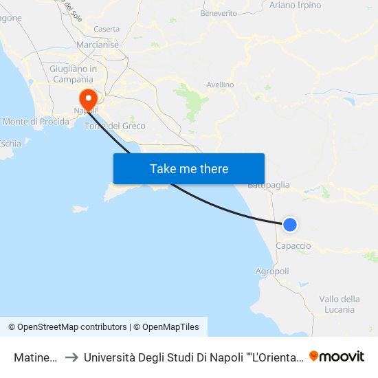 Matinella to Università Degli Studi Di Napoli ""L'Orientale"" map