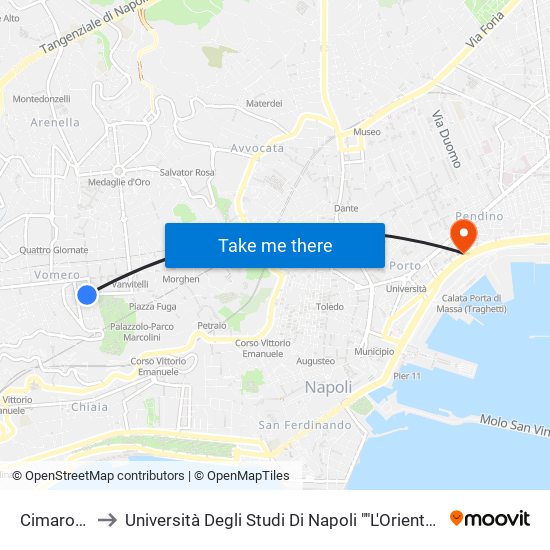 Cimarosa to Università Degli Studi Di Napoli ""L'Orientale"" map
