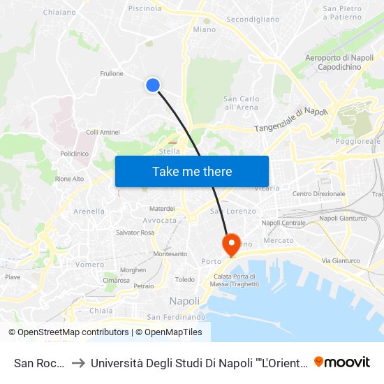 San Rocco to Università Degli Studi Di Napoli ""L'Orientale"" map