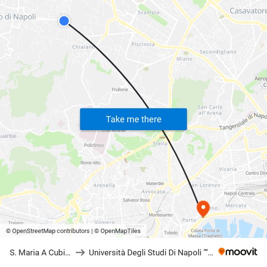 S. Maria A Cubito 790 to Università Degli Studi Di Napoli ""L'Orientale"" map