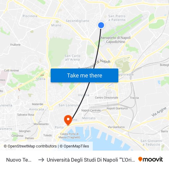 Nuovo Tempio to Università Degli Studi Di Napoli ""L'Orientale"" map