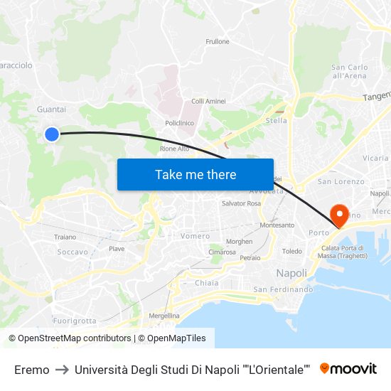 Eremo to Università Degli Studi Di Napoli ""L'Orientale"" map
