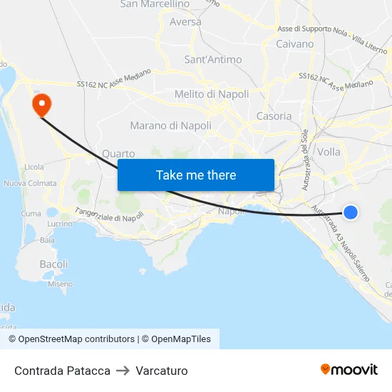 Contrada Patacca to Varcaturo map