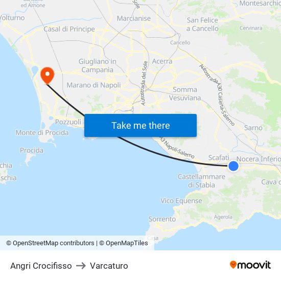 Angri Crocifisso to Varcaturo map