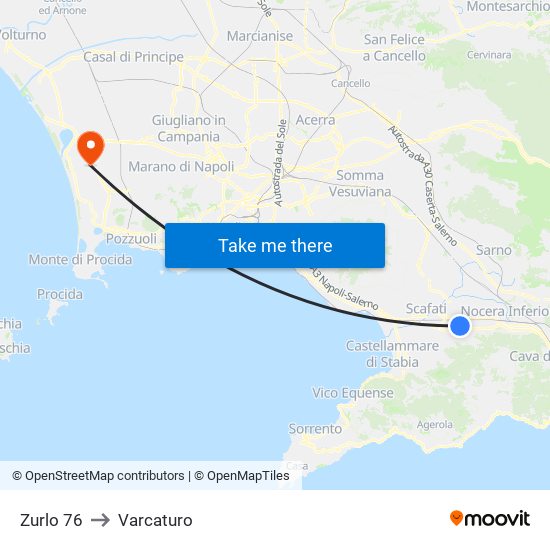 Zurlo 76 to Varcaturo map