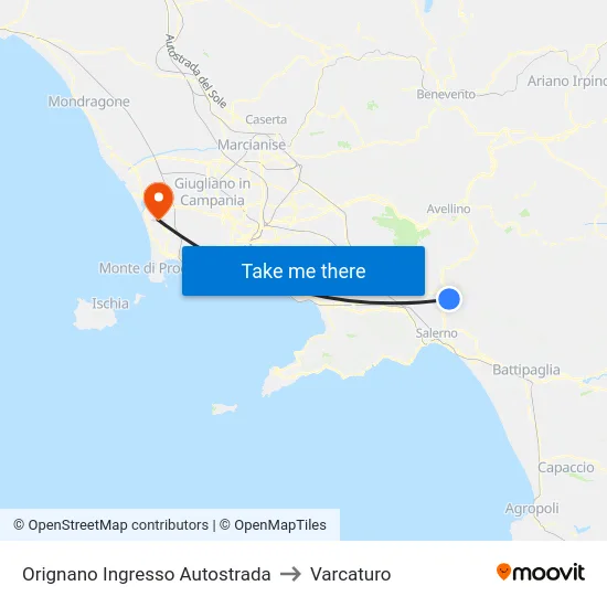 Orignano Ingresso Autostrada to Varcaturo map