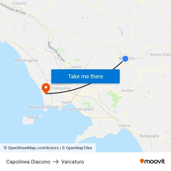 Diacono Terminal to Varcaturo map