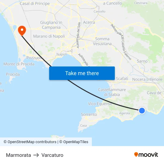Marmorata to Varcaturo map