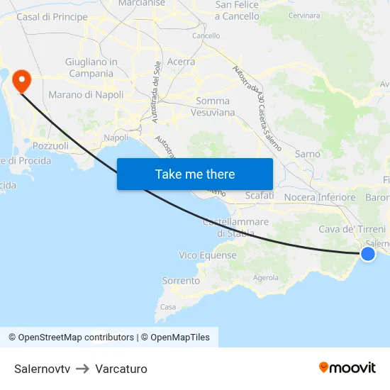 Salernovtv to Varcaturo map