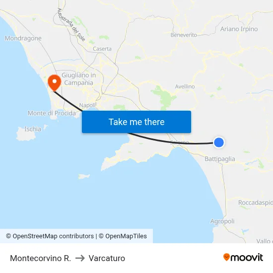 Montecorvino R. to Varcaturo map