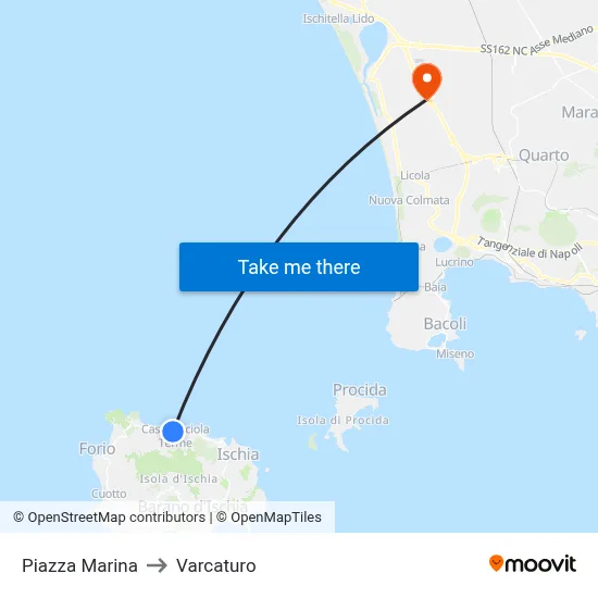 Marina Square to Varcaturo map